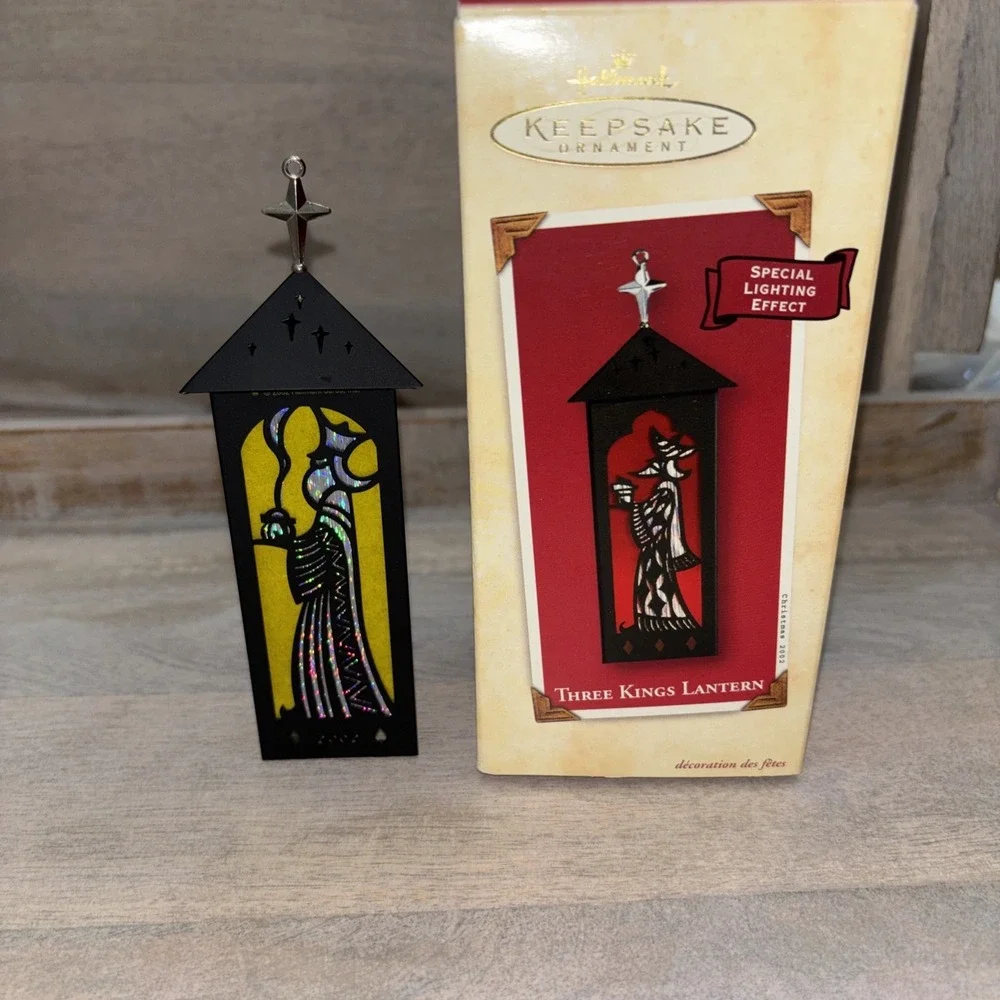 Vintage Hallmark 02 Keepsake Three Kings Lantern‎ Metal Lighting Effect Ornament